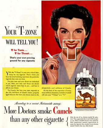 ‘Your “T-Zone” Will Tell You!’ Advertisement for Camel cigarettes