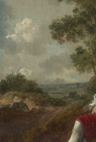 Thomas Gainsborough, Muilman, Crokatt and Keable in a Landscape, detail of the left side of the composition