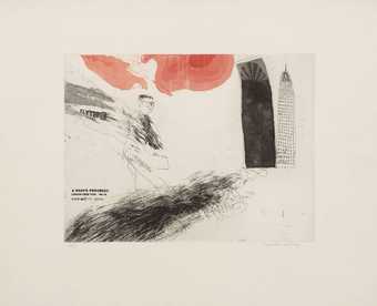 David Hockney, 1. The Arrival from A Rake’s Progress 1961–3