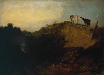 J.M.W. Turner, Sketch of a Bank, with Gipsies ?exhibited 1809