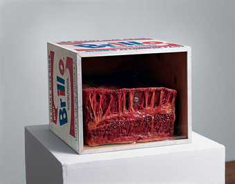 Paul Thek Meat Piece with Warhol Brillo Box 1965
