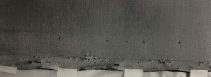 Detail of the reverse in 1979, removed from the strainer and before restretching on a new stretcher, extracted from the conservation record.