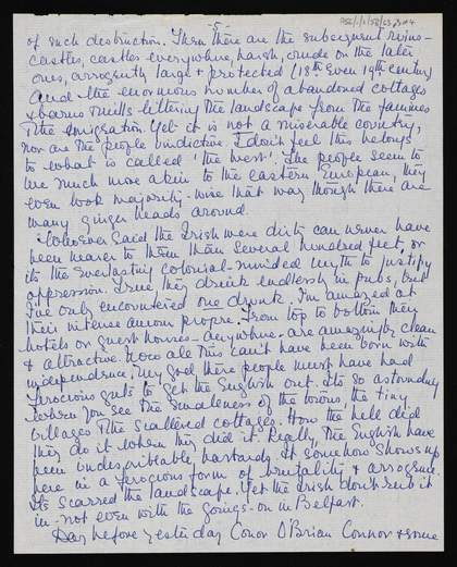 Letter from Marie Seton to Ronald and Helene Moody, Athlone, Co. Westmeath, and Dublin, 29 July-8 August 1966