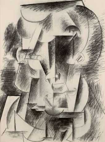 Pablo Picasso Head of a Man (Head with Moustache) (Tête d’Homme (Tête Moustachue)) 1910 or 1912