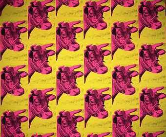 Andy Warhol, Cow Wallpaper (Pink on Yellow) 1966, reprinted 1994