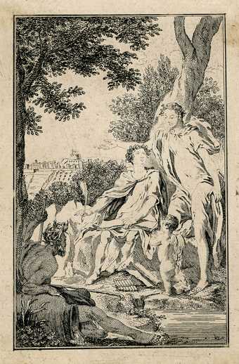 Hubert-François Gravelot, Etched state of an illustration for an unidentified publication, c.1740s