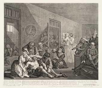 William Hogarth, ‘Scene in a Madhouse’, A Rake’s Progress (plate 8) 1735–63