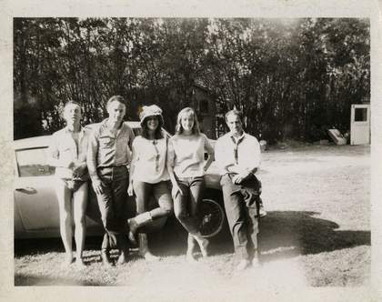 Frank O’Hara, Larry and Clarice Rivers, Niki de Saint Phalle, Jean Tinguely - Undated photograph