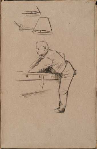 William Rothenstein Man Playing Pool c.1890