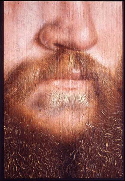 Fig.7 Lower half of face in slightly raking light from the right