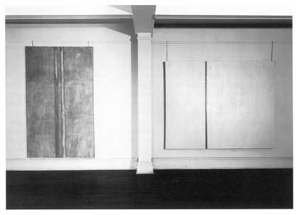Aaron Siskind, Installation view of Concord and Tundra at Newman’s exhibition at Betty Parsons Gallery, 1950