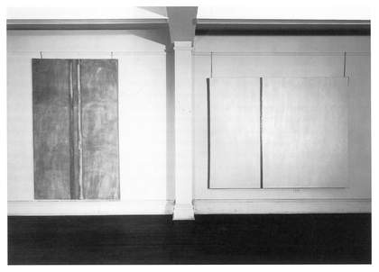 Aaron Siskind, Installation view of Concord and Tundra at Newman’s exhibition at Betty Parsons Gallery, 1950