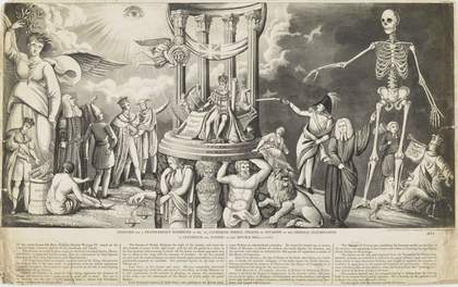 Design of a transparency exhibited at 14 Catherine Street, Strand, on the occasion of the general illumination to celebrate the passing of the Reform Bill, 1832
