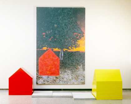 Jennifer Bartlett, Sunset and Concrete Dock 1984