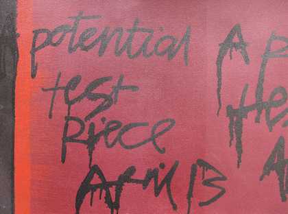 Accelerated aged representative sample tagged with ink