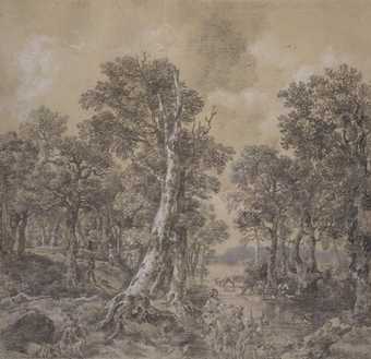 Thomas Gainsborough, Landscape after ‘La Forêt’ by Jacob van Ruisdael 1746–7