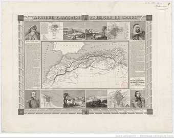 Alexandre Vuillemin, Carte des pays barbaresques du nord de l'Afrique 1844