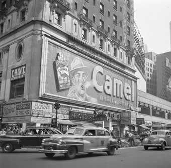 Willem van de Poll Smoking Camel billboard in Times Square, New York, 1948