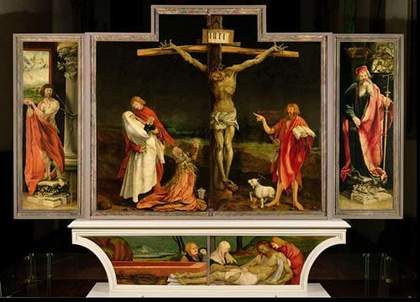 Matthias Grünewald Isenheim Altarpiece c.1510–15, view with the panels closed