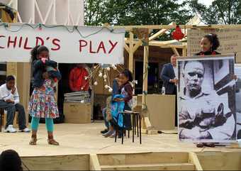 Fig.7 Thomas Hirschhorn, Child’s Play, performance at The Bijlmer Spinoza-Festival, Amsterdam, 2009