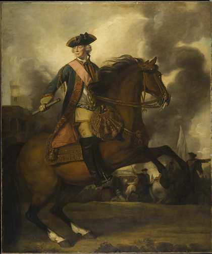Lord Ligonier by Sir Joshua Reynolds before treatment so the colours are duller