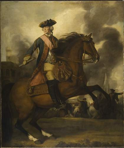 Lord Ligonier by Sir Joshua Reynolds before treatment so the colours are duller