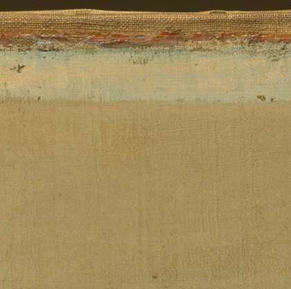 Difference in colour between the canvas under the frame and the canvas in the open