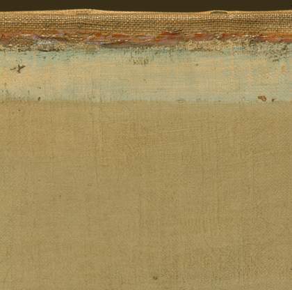 Difference in colour between the canvas under the frame and the canvas in the open