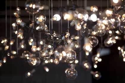 Spencer Finch's Eighty-five Fixtures and 401 Incandescent Bulbs