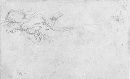 Sir John Everett Millais Slight Sketch for the painting Ophelia 1852 © The Pierpont Morgan Library, New York, 1973. 15 verso