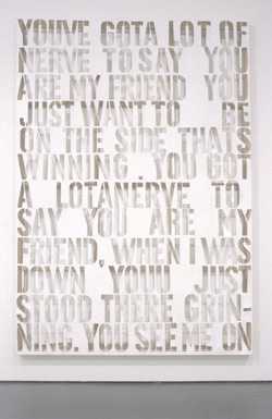 Fiona Banner You gota lot of nerve 1998