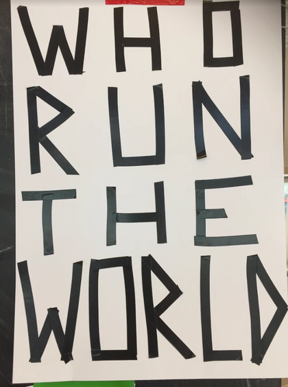 Poster made in Feminist Library workshop