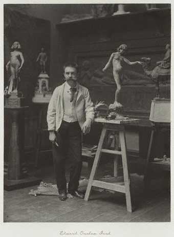 Photographic portrait by Ralph Robinson of Edward Onslow Ford in his Studio 1892