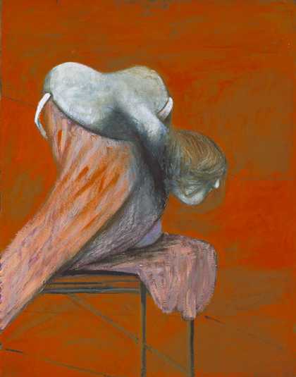 Francis Bacon Three Figures at the Base of a Crucifixion (Left Panel)
