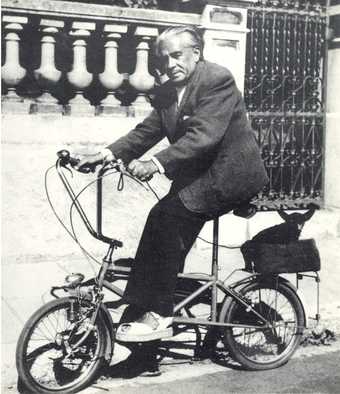 Olga Picabia Francis Picabia on his bicycle with his dog Ninie