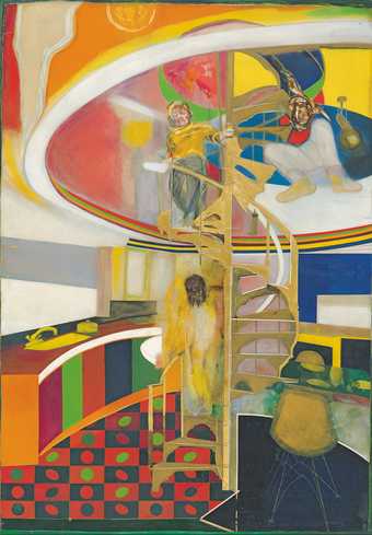 Frank Bowling, Mirror, 1964–6, oil paint on canvas, 310 x 216.8 cm
