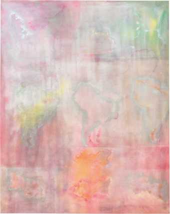 Frank Bowling, Raining Down South, 1968, acrylic paint and spray paint on canvas, 348.5 x 275.5 cm