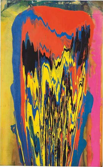 Frank Bowling, Tony's Anvil, 1975, acrylic paint on canvas, 173 x 107 cm