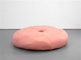 Pink donut-shaped seating by Franz West