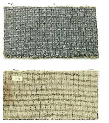 Front and back of the wall-covering material for the auditorium of the Trade Union School in Bernau, Germany 1929 Cotton, chenille and cellophane