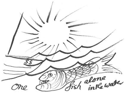 Sir Terry Frost RA One Fish Alone In The Water 2003