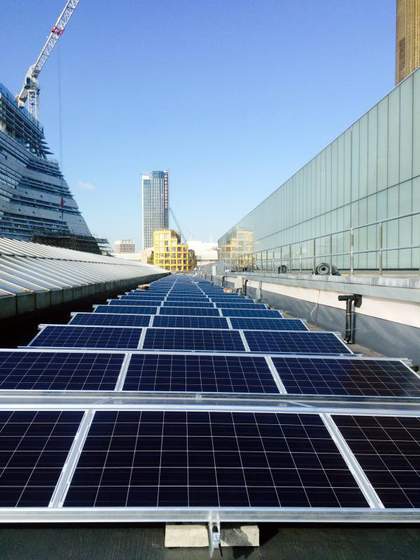 Solar PV system on tate Modern's boiler house