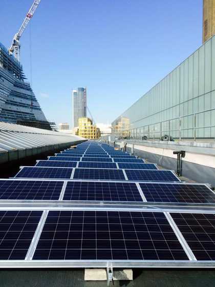 Solar PV system on tate Modern's boiler house