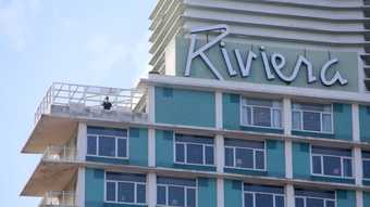 Film still of a building in Havana named Riviera