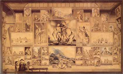 EF Burney The Royal Academy Exhibition of 1784
