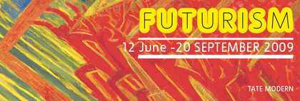 Futurism exhibition banner
