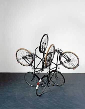 Gabriel Orozco Four Bicycles There is Always One Direction 1994 sculpture using four bicycles with the wheels all pointing in different directions