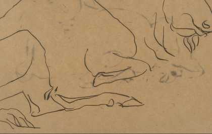 Henri Gaudier Brzeska Detail of Sketch of a Bison c1912 to 1913