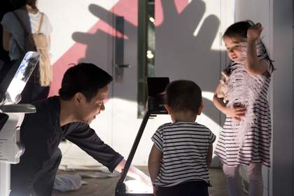 Photograph of families at Tate Modern