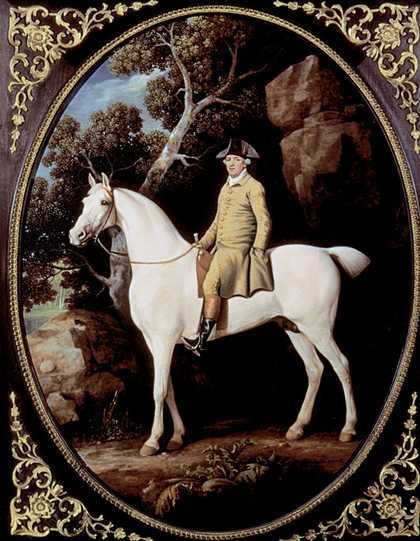 George Stubbs Self-portrait on a White Hunter 1782